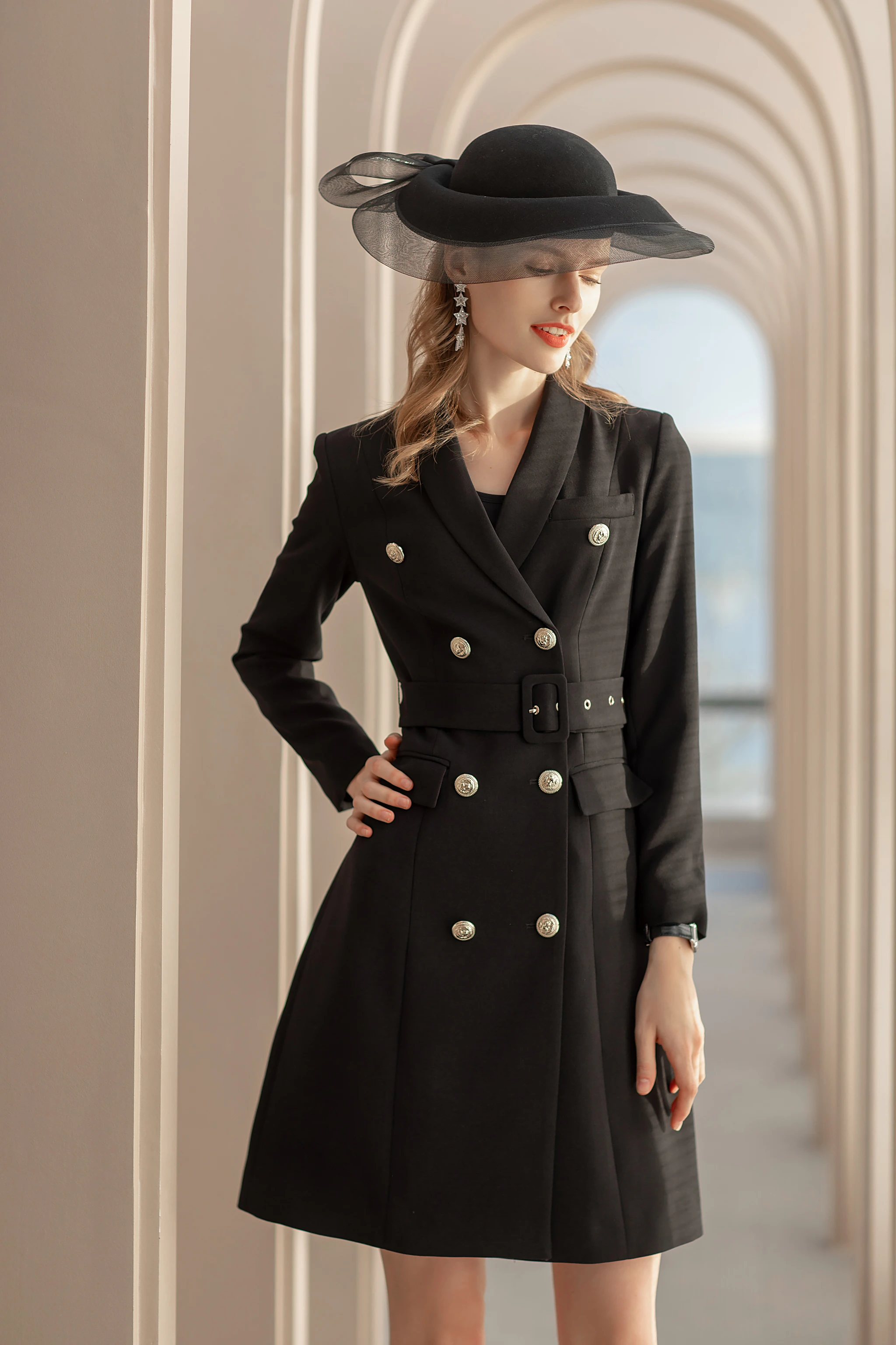 Plus size formal wear high short and waist blazer Set