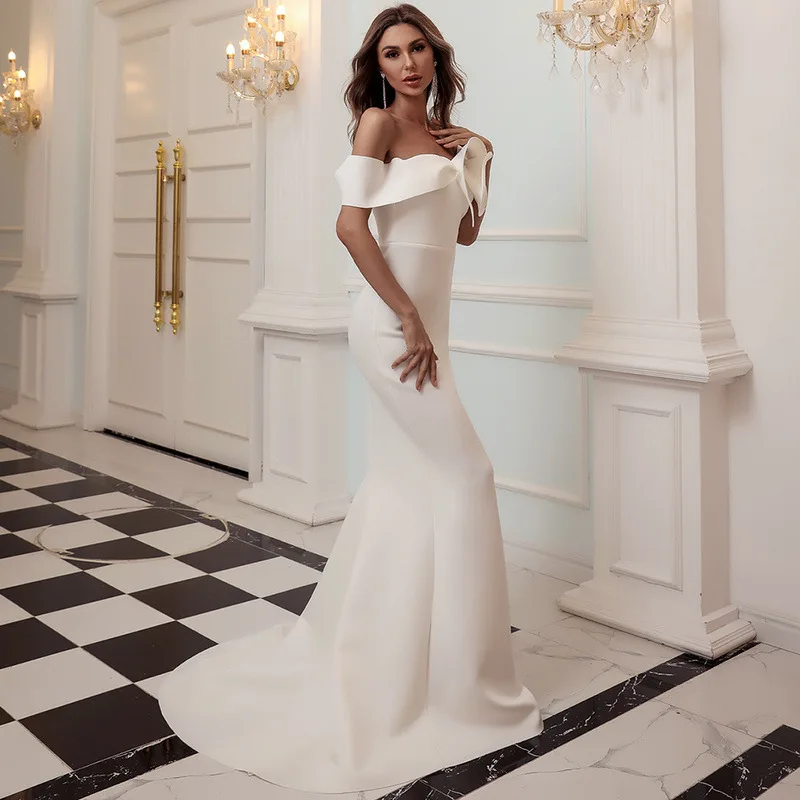 evening dresses with ruffles Phoebe main image 1