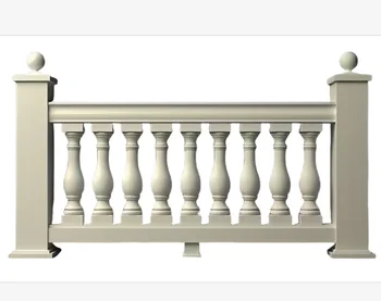 Elegant Roman Column Mouldings for Outer Wall Guardrail Primed Surface Treatment