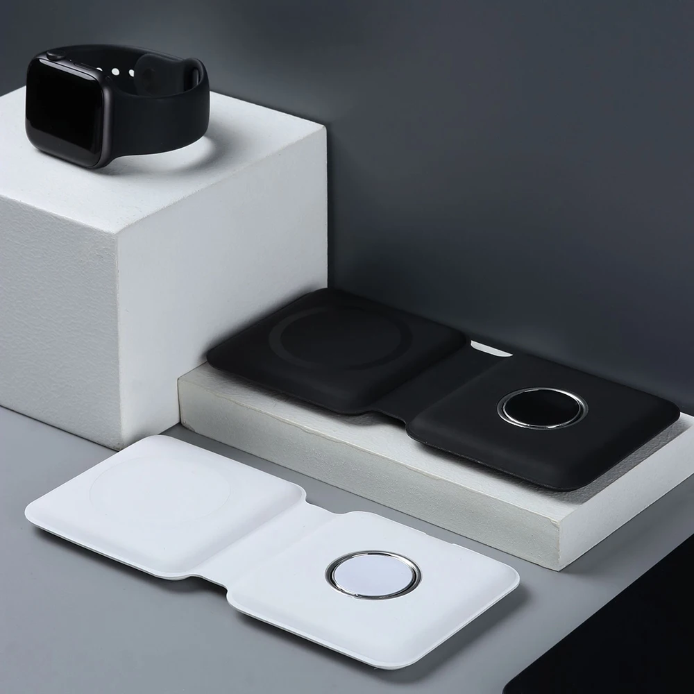 For iPhone 11 12 13 Pro Max Mini Magnetic Qi Wireless Charger For Apple Watch 6 SE 5 4 3 2 For Airpods Pro 3 2 Wireless Charger