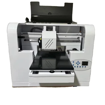 UV DTF printer full set AB film automatic A3 A4 UV flatbed varnish printer for phone case bottle glass metal sticker