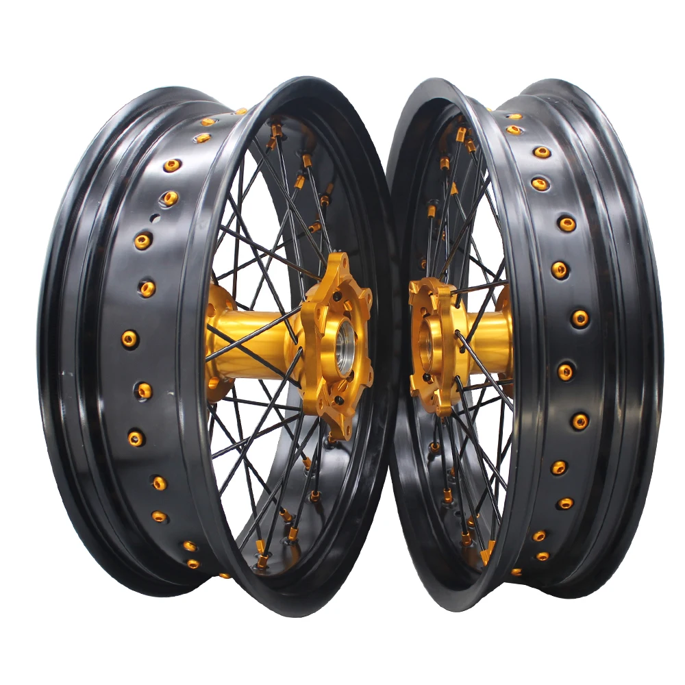 Factory Direct Sale RMZ DRZ 250 450 17 Inch SM Wheels Alloy Motorcycle Supermoto Wheels for Suzuki