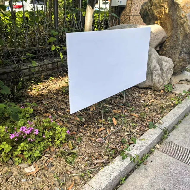 Ad Hollow Sheet Pp Advertising Display Promotional  Board Yard Signs With Stakes Outdoor Anti-aging Uv Parking Sign Board