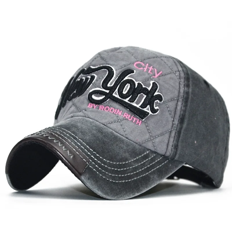 Letter Embroidery Denim Made Old Washed Cotton Spring and Summer High Quality Stone Washed Baseball Cap