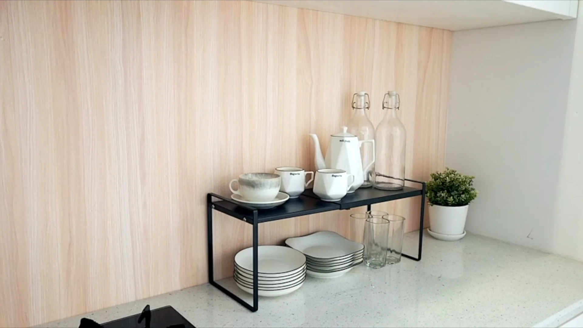 Kitchen Cupboard Countertop Desk Adjustable Expandable Shelf