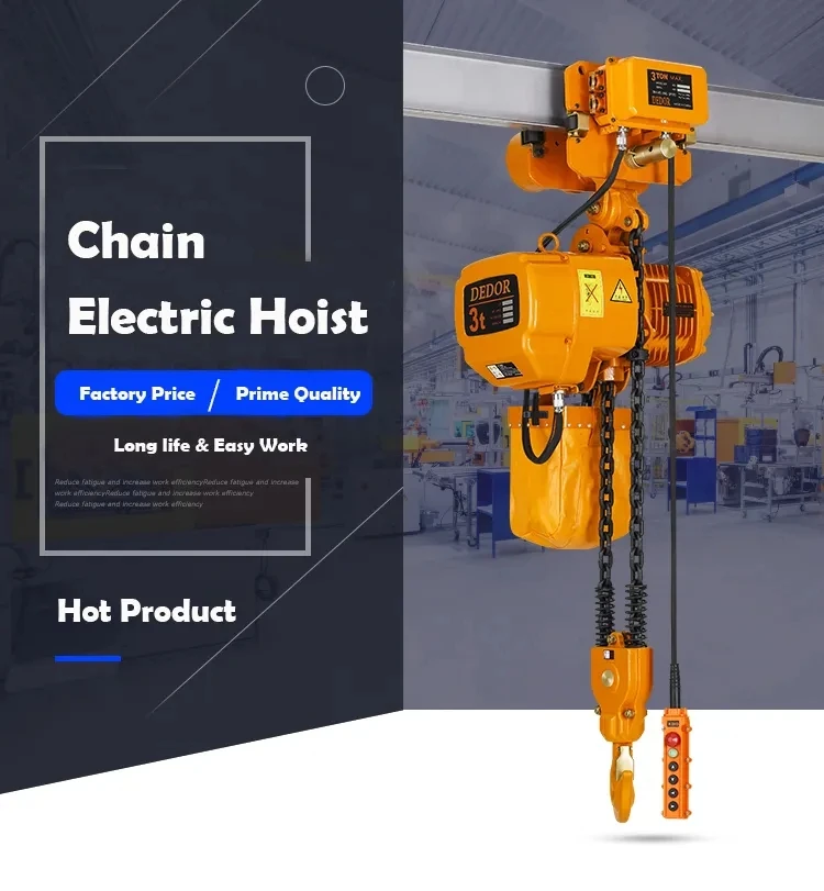 Best selling construction equipment electric chain hoist 1 ton 2 ton 3 ton with wireless remote control