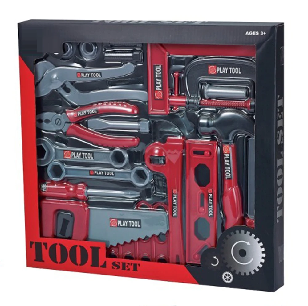 Unisex Plastic Wholesale tool box set play model case educational kids toys