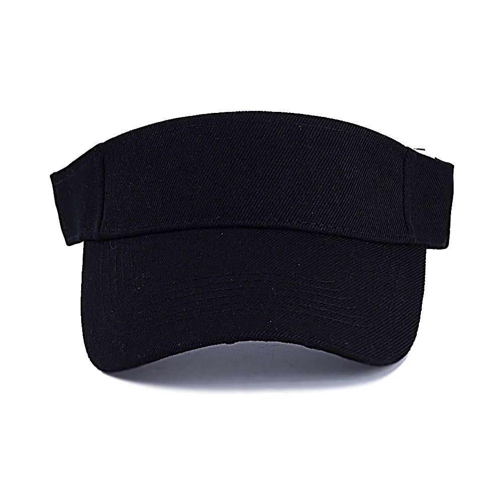 Wholesale Premium Quality Multi-colored Washed Cotton Advertising Sun Protection No Top Peaked Visor Caps With Logo