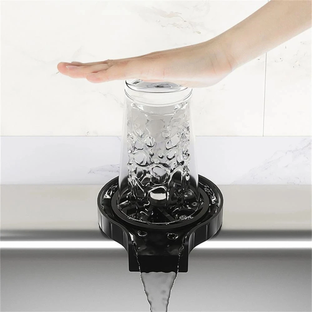 Faucet Glass Rinser Cup Cleaner Automatic Cup Washer Bar Glass Rinser  Kitchen Tools for Beer Milk Tea Cup Coffee Pitcher Cleaner
