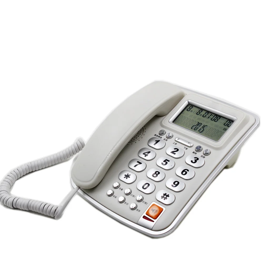 Analogue Caller ID Fixed corded Phone  with big key Single Line telephones