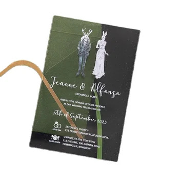 Transparent Plexiglass wedding invitations