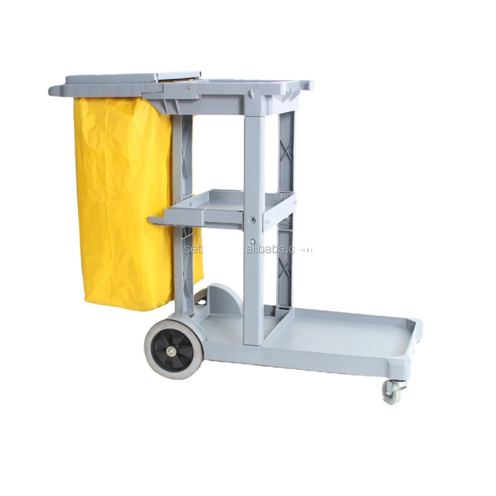 Cleaning Janitor Cart Trolley Cart With Cover Buy Janitor Cart,Cleaning Trolley,Janitor Cart