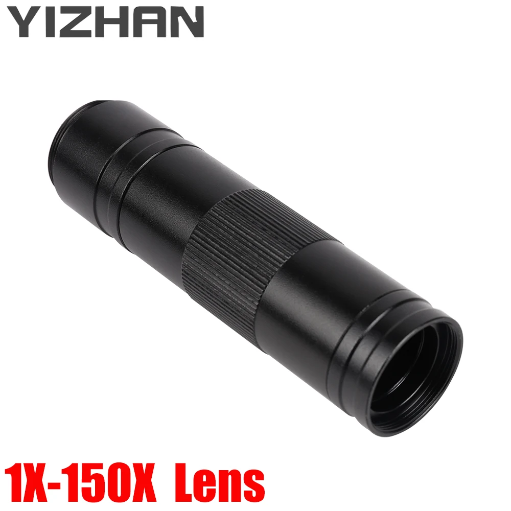 YIZHAN 1X-150X Microscope Zoom C-mount Lens for Industrial
