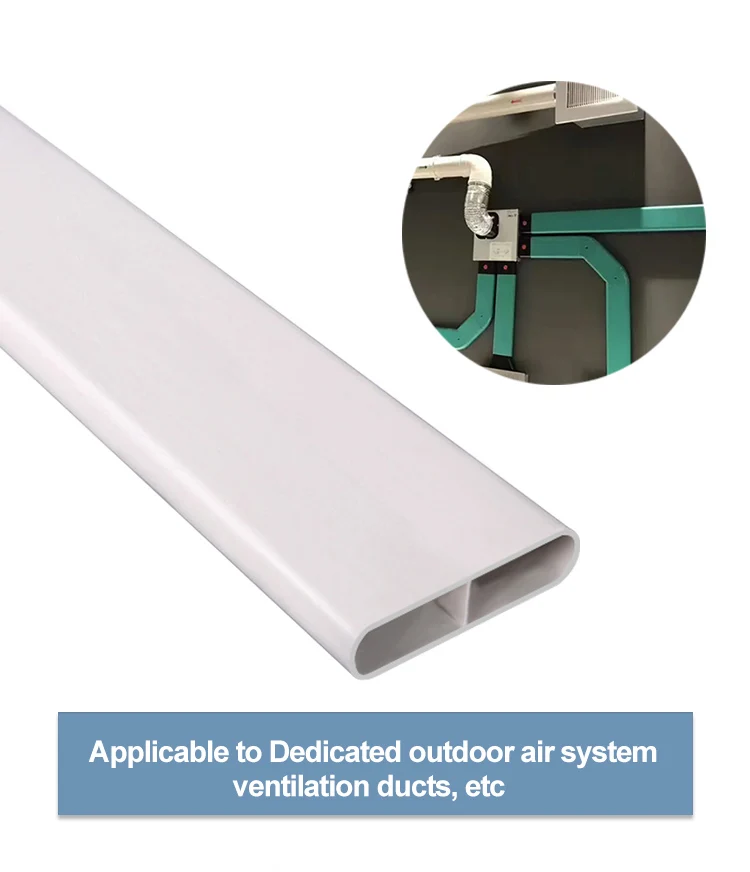 Custom Pvc Flat Pipe Pvc Duct Plastic Air Ventilation Duct Air