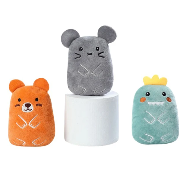 Amaz Best-selling Pet Toy Plush Cartoon Animal Toy Circular Paper Cat Interactive Chewing Toy