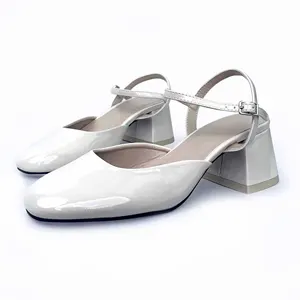 Custom square Designer Shoes Summer  Sandals  Women and Ladies High Heels Luxury  Femmes Fashion