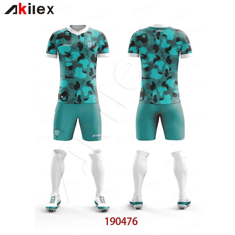 Quick Dry Sublimation Soccer Jersey Uniform Self Manufacturer Soccer Kit
