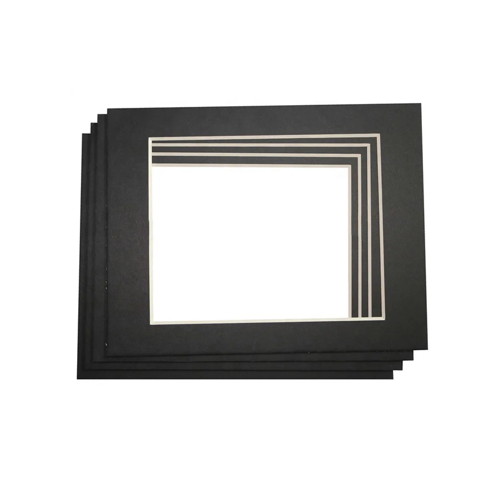 Wholesale custom black and white picture frame matboard details