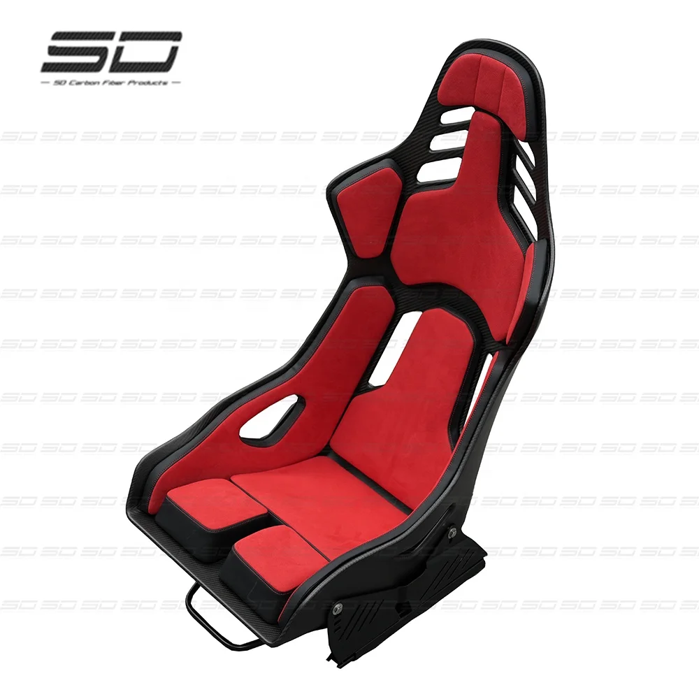 Siège Baquet Carbone Avec Rembourrage Daim – Neuf, Amovible, Pour Voiture Tuning