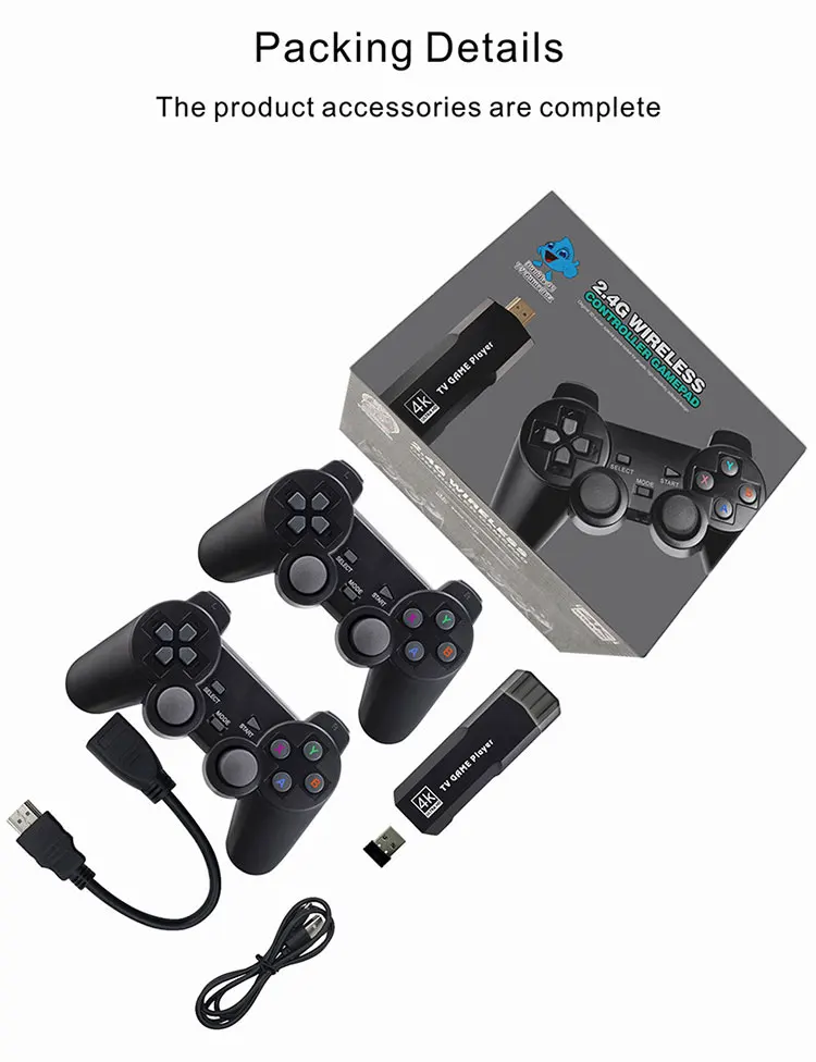 Double Players 4k Hd Gd10 Pro Dual Os Game Stick 15000 Mini 3d