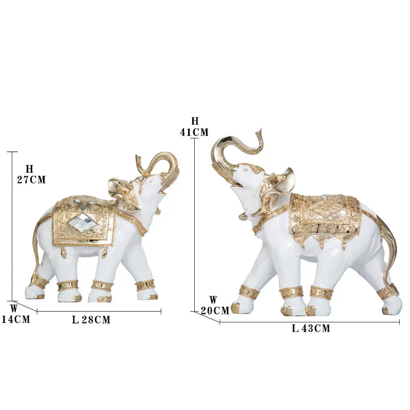 Индийский стиль фэн-шуй украшение тайский слон полимерная статуя скульптура животного