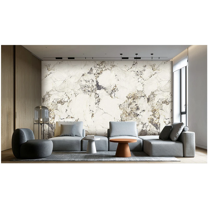 New Design Marble Look Glossy Finished Porcelain Polished Glazed Stone Slabs Wall Tiles for Living Room