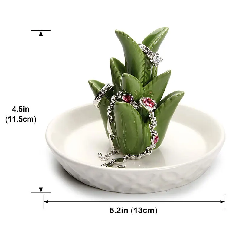 Beliebter Keramik-Aloe-Ringhalter mit Dekorativer Weier Schale,  Kaktus-Ringhalter fr Schmuck| Alibaba.com