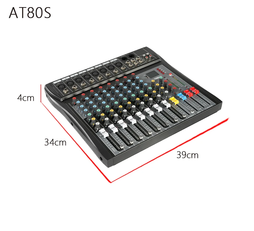 8 Channels Effect Sound Mixer Dj Console Professional Usb Audio Mixer Home Music Karaoke KTV