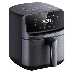 AOJA Square Modern Multifunctional Oil-Free Steam Stainless Steel Air Fryer Grill 4.1-5L Household Use