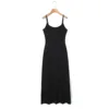 Classic black slip dress