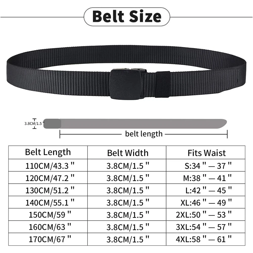 Men's High-quality Durable Waterproof Tactical Belt Wear-resistant Lightweight Heavy Duty Buckle Tactical Belt