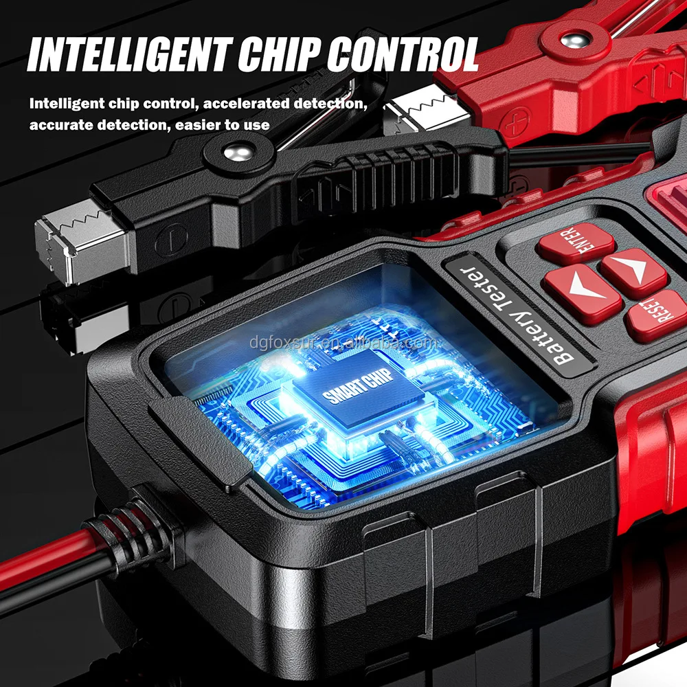 FOXSUR New Arrival 12V 24V Car Battery Tester Digital Analyzer Tester for Truck Motorcycle SUV Boat with LED Display