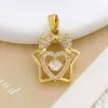Xl2439 pendente stella e cuore in oro