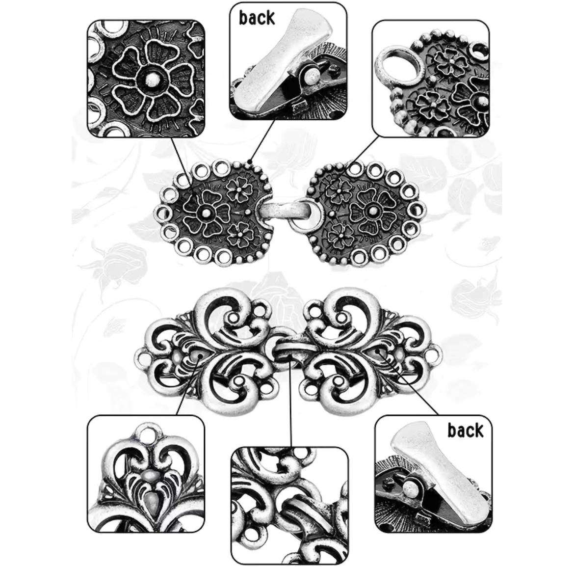 4 шт., Винтажные заколки для свитера и шали-Добавьте ретро-нотку к вашей одежде!