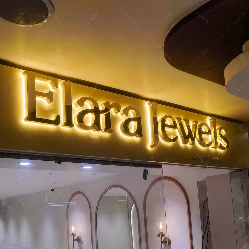Lc Sign Custom LED Business Sign Illuminated Logo Signage Acrylic Letter Light Outdoor Indoor Commercial Shop Display Sign