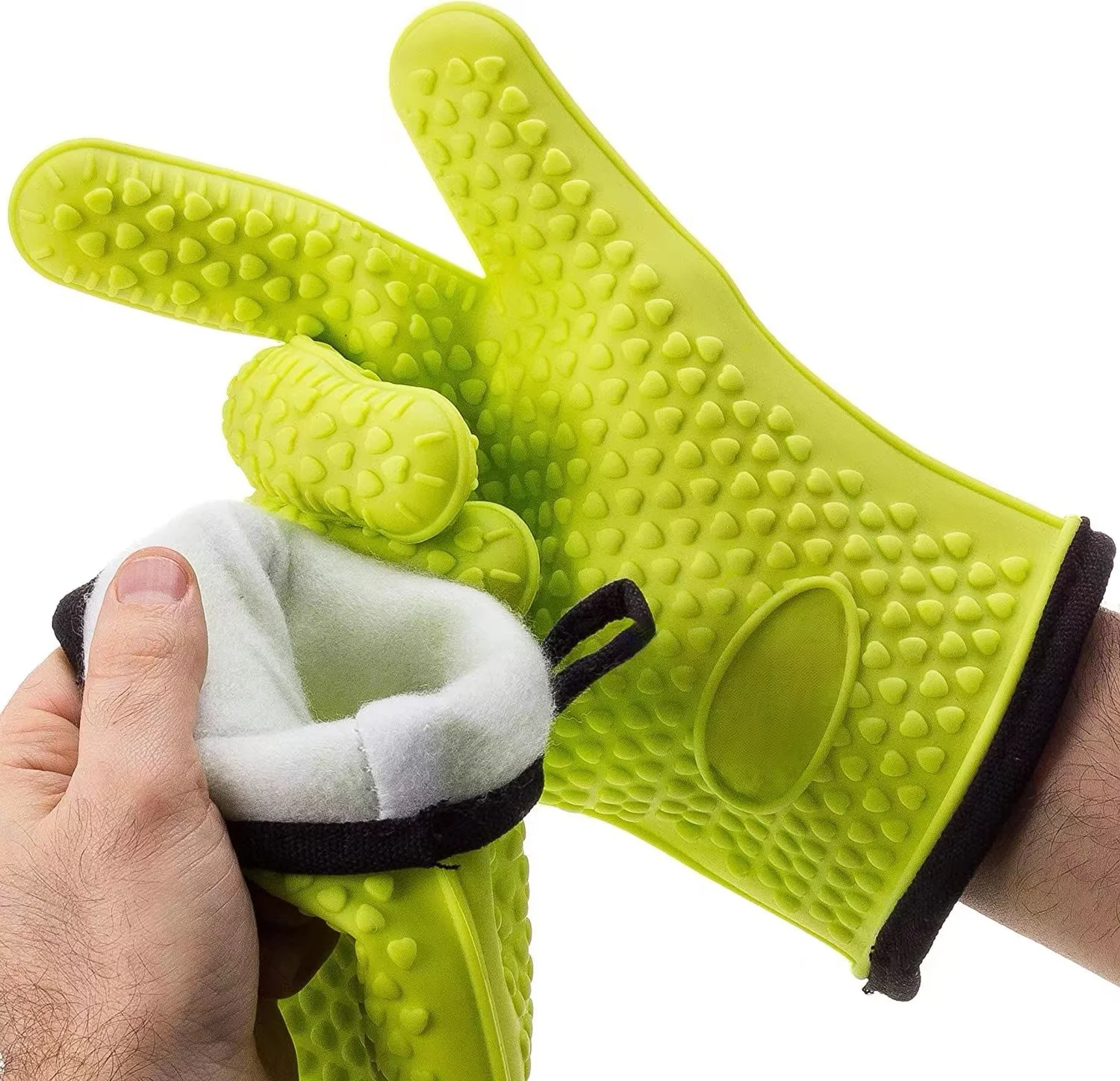 USSE Silicone Smoker Oven Gloves Extreme Heat Resistant Food Right on Your Grill Fryer&Pit Waterproof Grilling BBQ Gloves manufacture