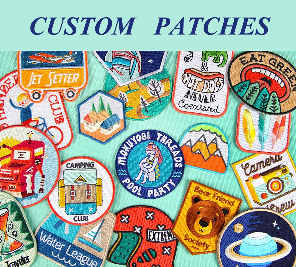 Tactics fabric heat transfer iron-on embroidered patches sequins stylish patches clothing custom patch embroidery