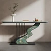Boîte noire + planche de pierre verte de forêt tropicale