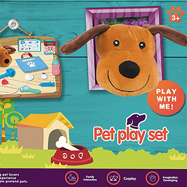 KSF детский докторский игровой набор, детские мягкие животные, плюшевые щенки, уход за питомцами, серия докторских ролевых собак, стоматологическая игрушка