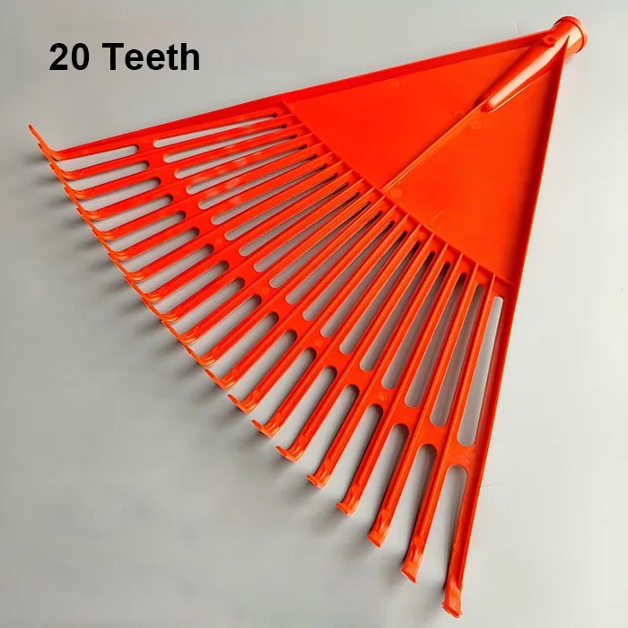 Durable 20 Teeth Heavy Duty Gardening Hand Tool Plastic Leaf Rake with ...