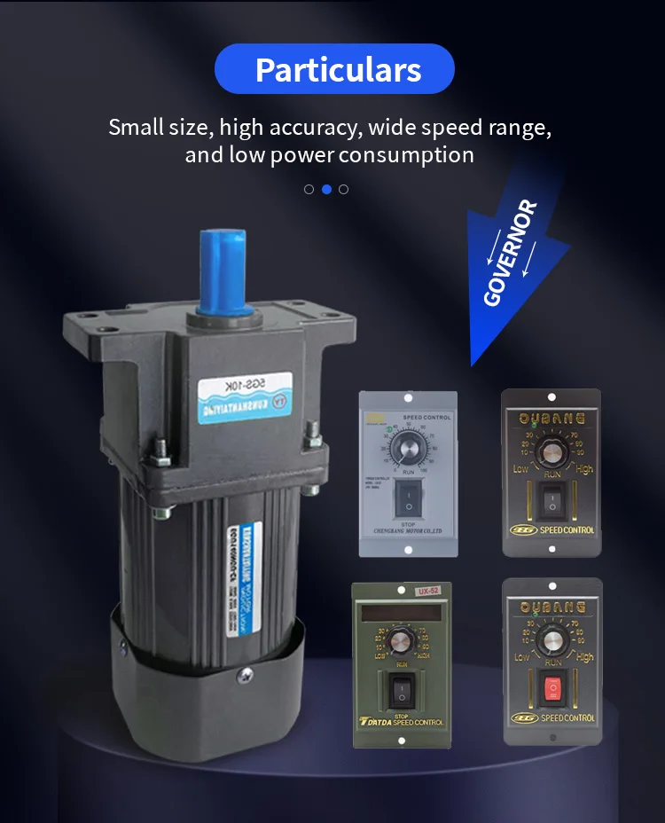 Hilitand Moteur à Engrenages AC 220V 6W Monophasé Asynchrone 15K - Vitesse Réglable