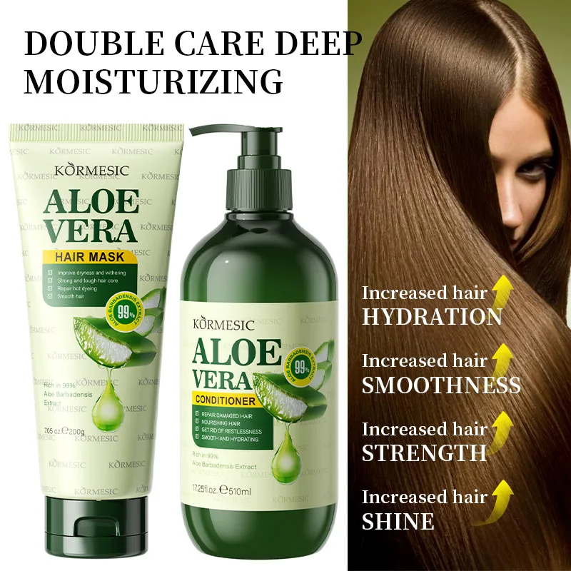KORMESIC 200g OEM Custom Multi-Repair Organic Herbal Private Label  Repairing Aloe Vera Smoothing Hair Mask