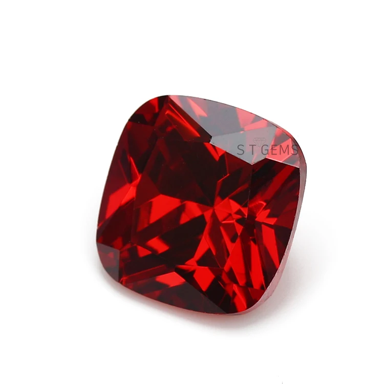 Red Garnet Square Princess Cut SIZE CHOICE Loose Stones Cubic Zirconia Gemstones