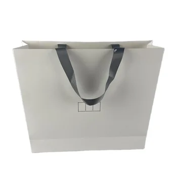Wholesale High Quality Custom White Paper Bag Gift Wrapping Bag Luxury Shopping Bags With Logos