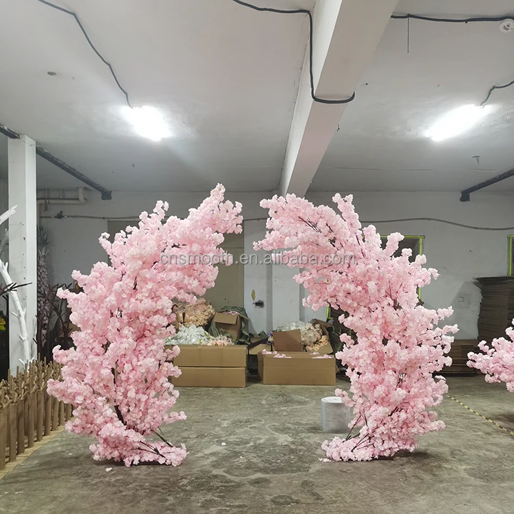Wedding Entrance Cherry Flower Arch Artificial Cherry Blossom Trees for Walkway Decoration