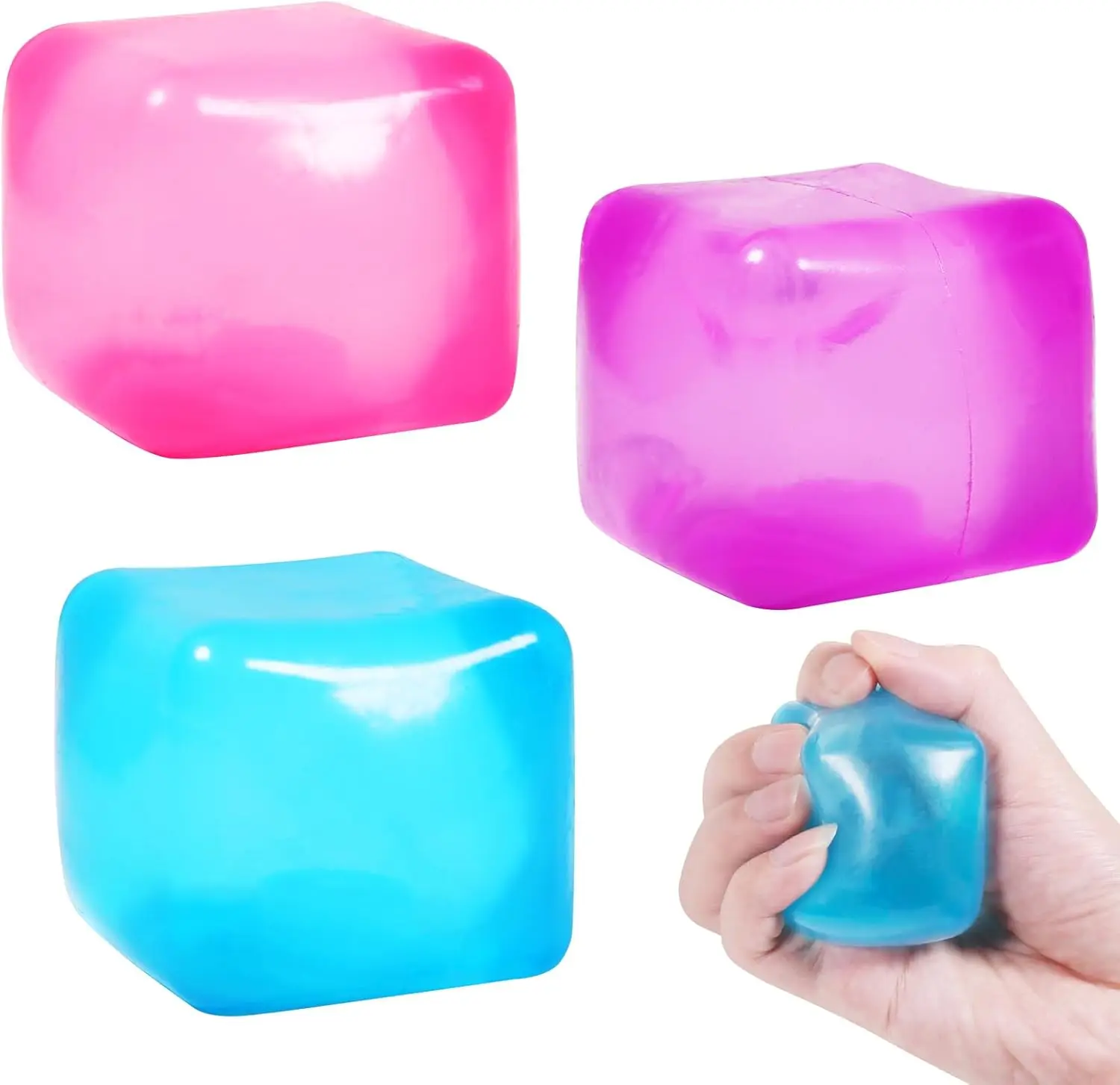 2024 New Arrivals Calming Sensory Squeeze Balls Fidget Toy Kids Anxiety Stress Relief Squishy Ice Cube Toys_voghion.com