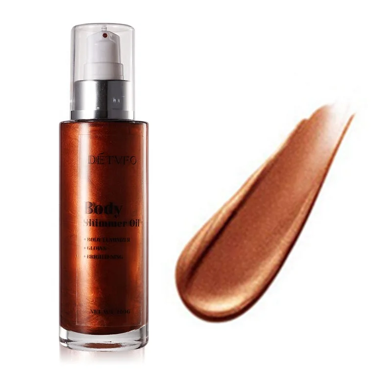 Настраиваемый полулитой лосьон для тела стойкий Натуральный жидкий мерцающий масло с собственным логотипом и низким MOQ