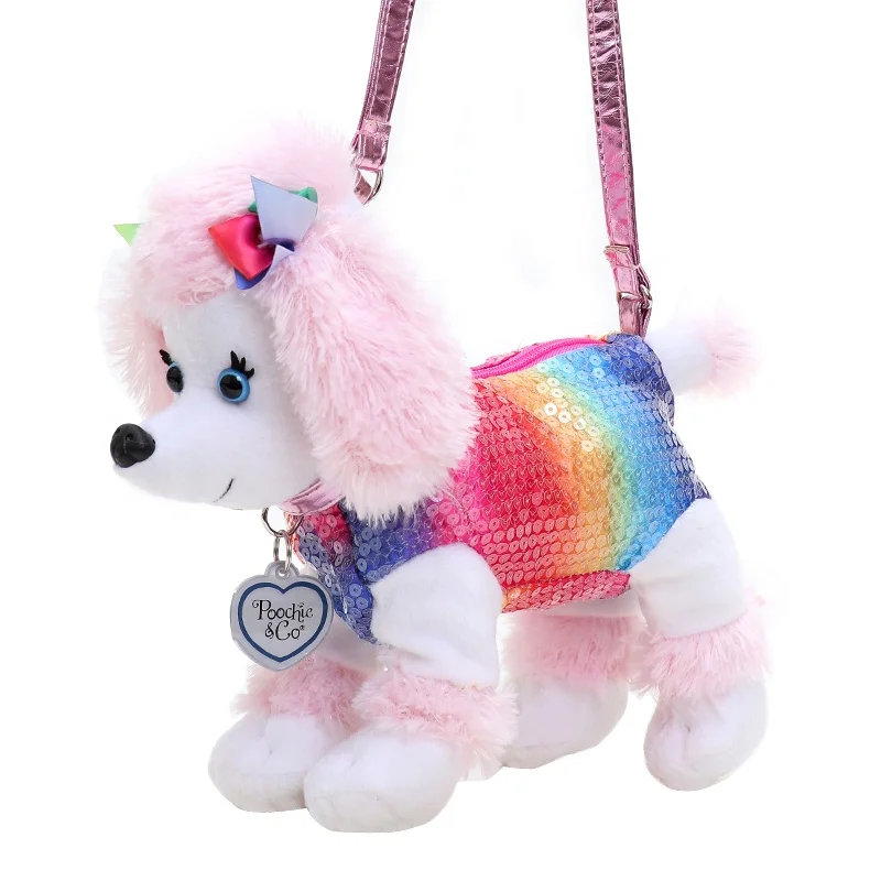 Wholesale Fashion Hot Sale Plush Dog Shape Handbags for backpack for baby  cute bag kids animal soft handbag cute cartoon bags From m.