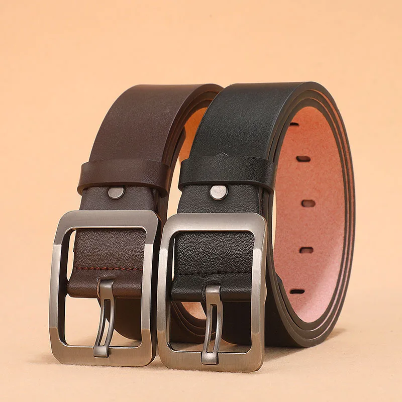 Factory Wholesale Pure Leather Executive Men Belt Custom Men's Pin