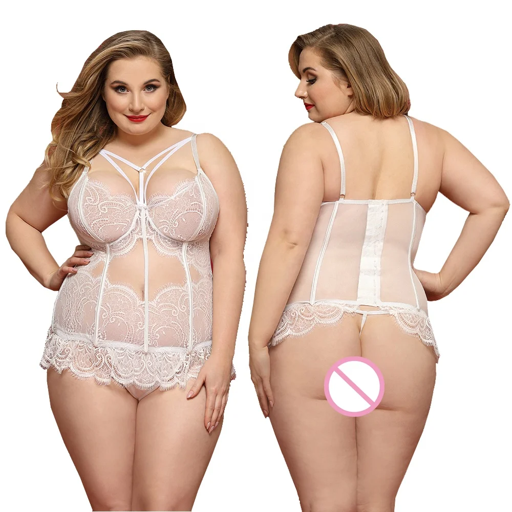 Lingerie Women's Sexy Xxl Corset Large Sizes Mesh with Strabse Playful  White Latex Set Curvy Lingerie / Sexy Thong Women's Sexy Lace Bra With  Underwire Sexy Lingerie Set, RD1, L : 